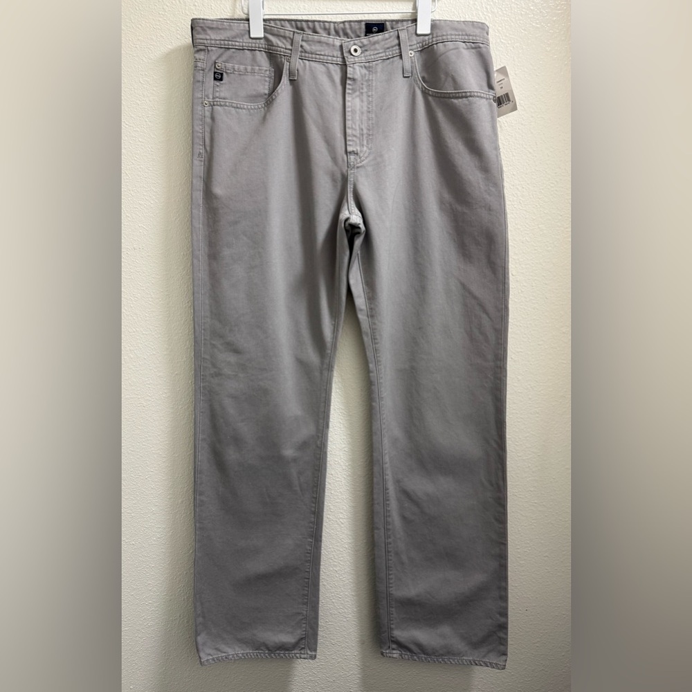 AG Adriano Goldschmied Straight Leg Jeans Pants Gray Men's 36R